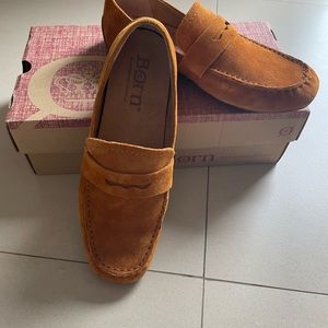 BORN Caramel/Rust Suede “Melinda” Penny Loafer Size 7.5M